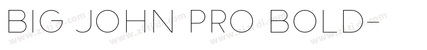 BIG JOHN PRO BOLD字体转换